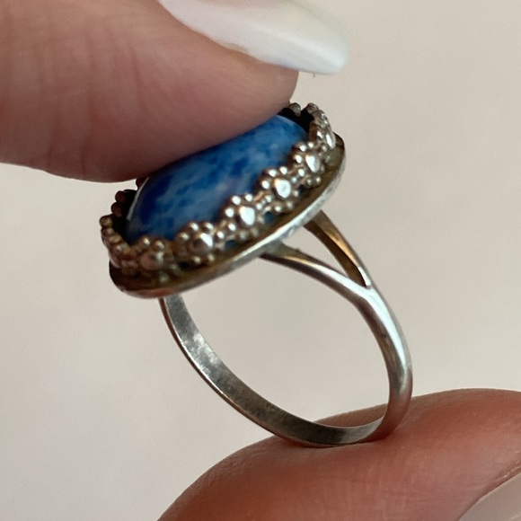 Victorian sterling Robin’s Egg ring - Picture 13 of 17